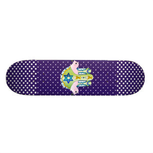 Hamsa judaica skateboard bräda 21,5 cm
