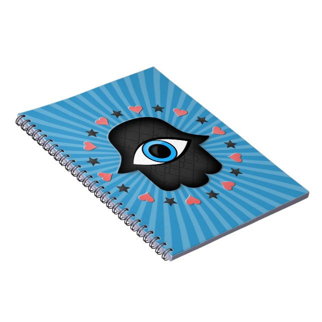 hamsa khamsa Öga i gudens hand Anteckningsbok (Högra Sidan)