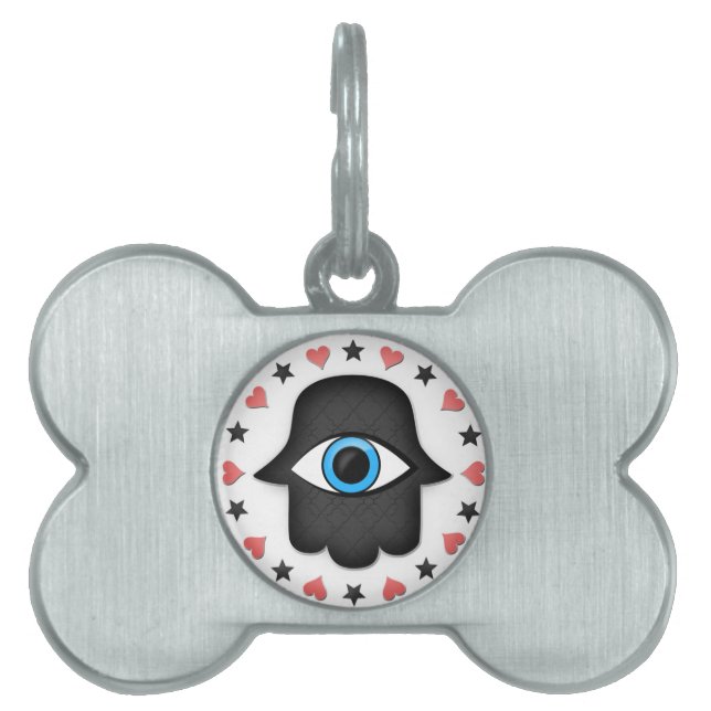 hamsa khamsa Öga i gudens hand ID-bricka Husdjur (Framsidan)