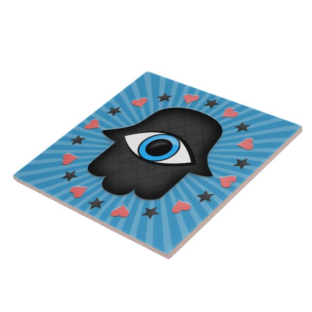 hamsa khamsa Öga i hand hos gudinnan Kakelplatta (Sidan)