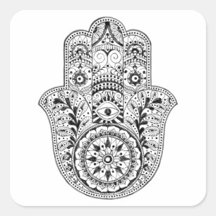 Hamsa kustfartyg fyrkantigt klistermärke