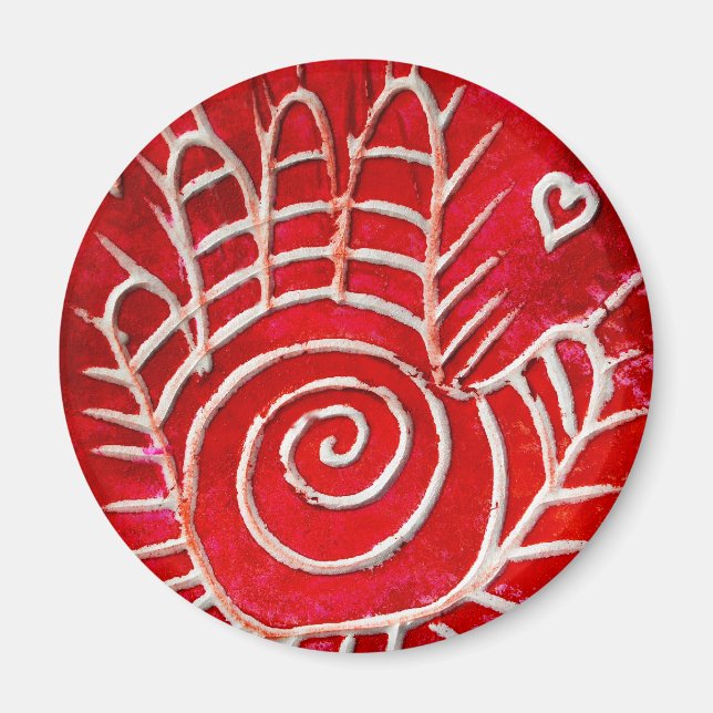 Hamsa/läkningshand/hand för Fatima Magnet (Framsidan)