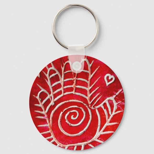 Hamsa/läkningshand/hand för Fatima Nyckelring (Framsida)