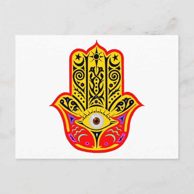 Hamsa - Magic Hamsa Vykort (Framsida)