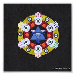 Hamsa Mandala Fototryck