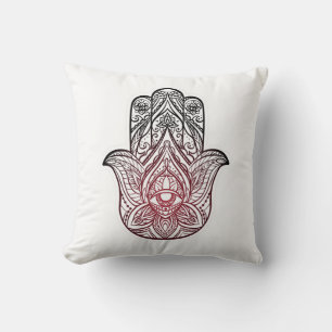 Hamsa med boho mönster kudde