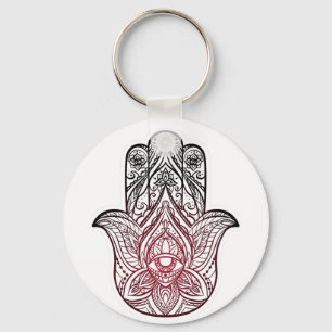 Hamsa med boho mönster nyckelring