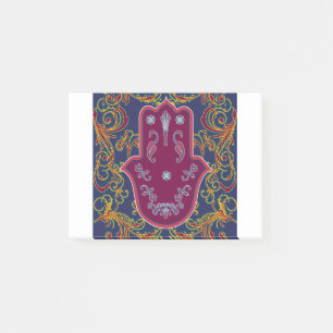 Hamsa och David 2-mystiska jeönskesymboler Post-it Block