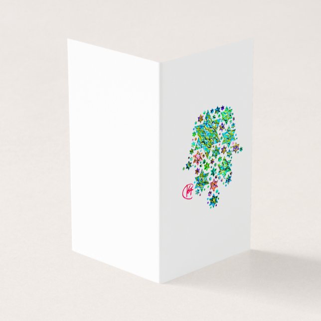 Hamsa of Jewish Stars Art Kort (Utsida)