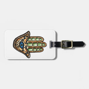 Hamsa öga bagagebricka