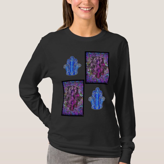 Hamsa Patchwork T-shirt (Framsida)