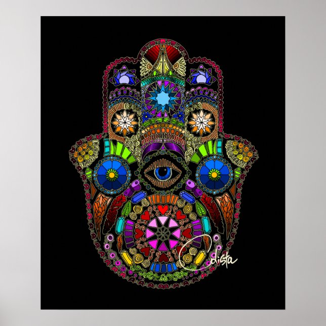 Hamsa Poster Black (Framsidan)