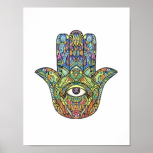 Hamsa räcker affischen poster