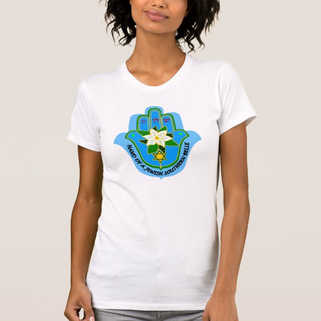 Hamsa räcker av den judiska sydliga skjortan för t-shirt (Framsida)