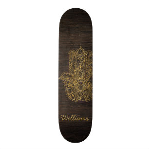 HAMSA räcker av design för Fatima symbolamulett Old School Skateboard Bräda 21,6 Cm