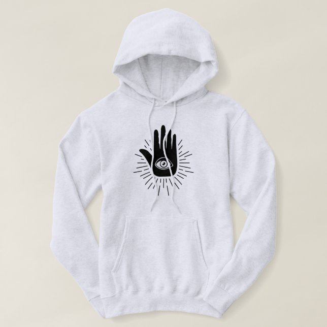 Hamsa räcker den tredje Pineal ögaSoulinsikten Hoodie (Design framsida)