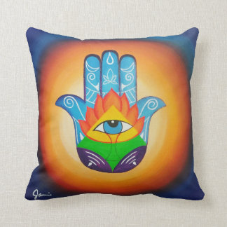 Hamsa räcker konst kudde