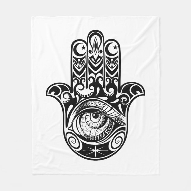Hamsa räcker Zendoodle Fleecefilt (Framsidan)