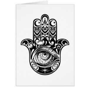 Hamsa räcker Zendoodle Hälsningskort