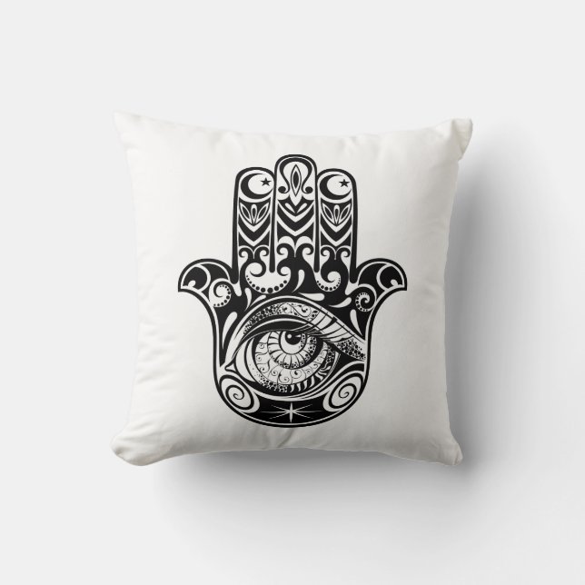 Hamsa räcker Zendoodle Kudde (Framsida)