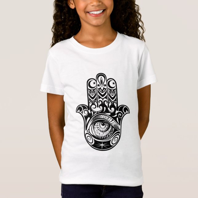 Hamsa räcker Zendoodle T Shirt (Framsida)