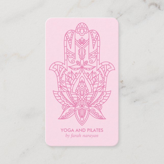 Hamsa| Rosa Hälsa spa massage yoga holistic Visitkort (Framsida)