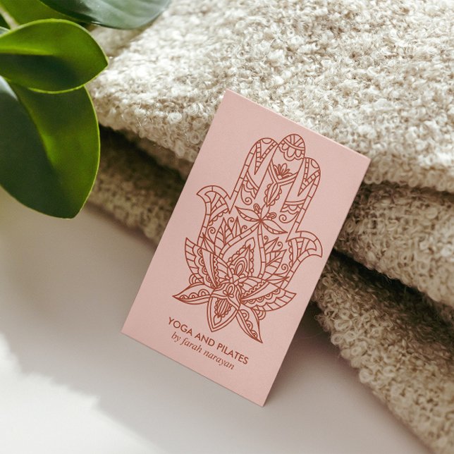 Hamsa | Rust Hälsa spa massage yoga holistic Visitkort (Skapare uppladdad)