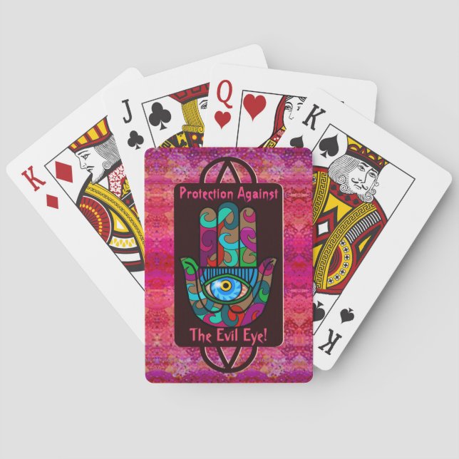 Hamsa-skydd mot ondska Öga Casinokort (Baksidan)