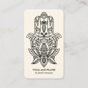 Hamsa  Svart massage av yoga holistic i Hälsa Visitkort
