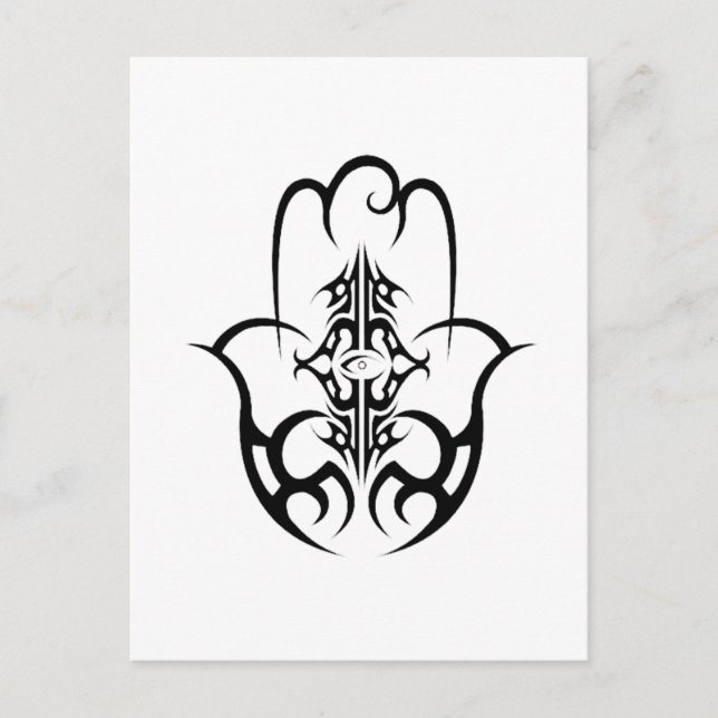 HAMSA - svart och vit Vykort (Framsida)