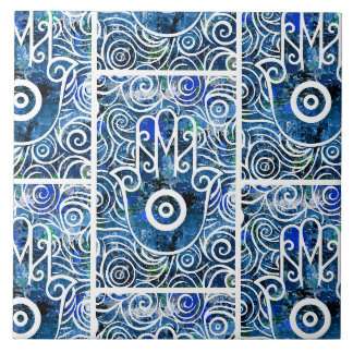 Hamsa Swirls Kakelplatta