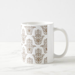 Hamsa-symbolmönster Kaffemugg