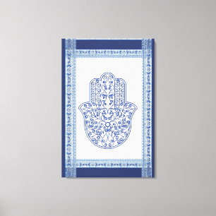 hamsa*tunis*morocco*henna*blue canvastryck
