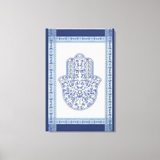 hamsa*tunis*morocco*henna*blue canvastryck