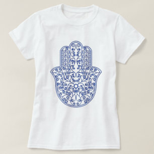 hamsa*tunis*morocco*henna*blue t-shirt