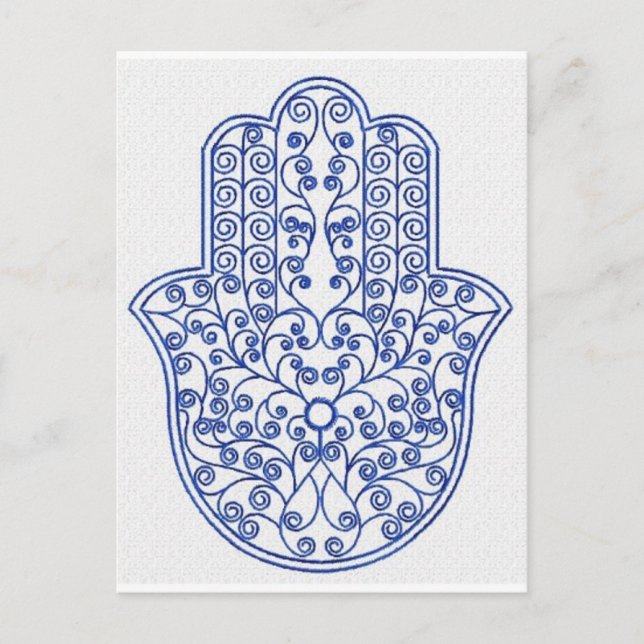 hamsa*tunis*morocco*henna*blue vykort (Framsida)