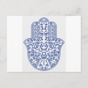 hamsa*tunis*morocco*henna*blue vykort