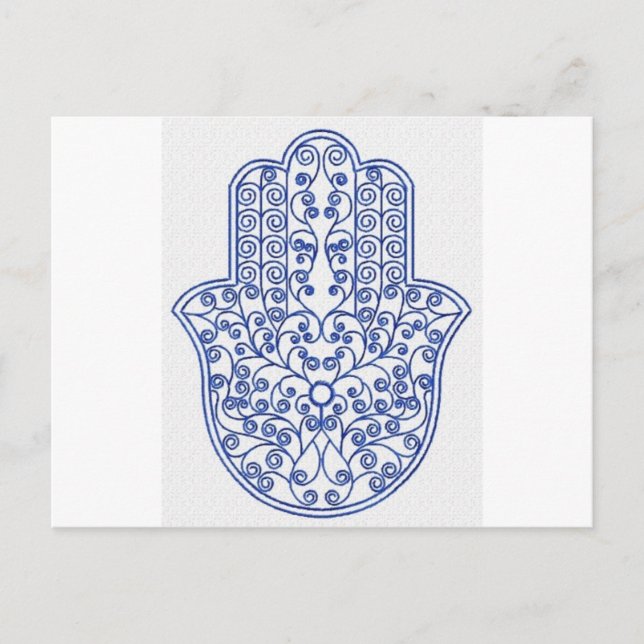 hamsa*tunis*morocco*henna*blue vykort (Framsida)