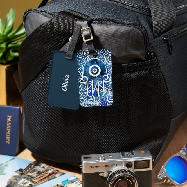 Hamsa Virvlar Bagagebricka (Fram & Baksida)