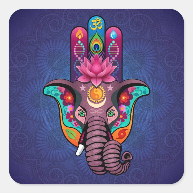 Hamsanesh Fyrkantigt Klistermärke (Framsida)