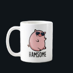 Hamsome Funny Gris Pun Kaffemugg<br><div class="desc">Hamsome Funny Gris Pun har en söt gris tittar verkligen-coola och stilig i sina solglasögon. Perfektens gåva till familj och vänner som kärlek söta gris pungar.</div>