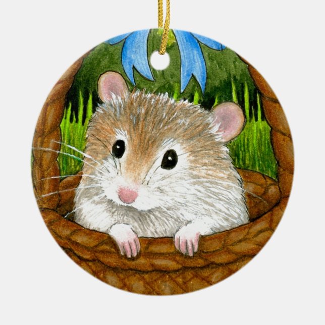 Hamster 14 julgransprydnad keramik (Framsidan)