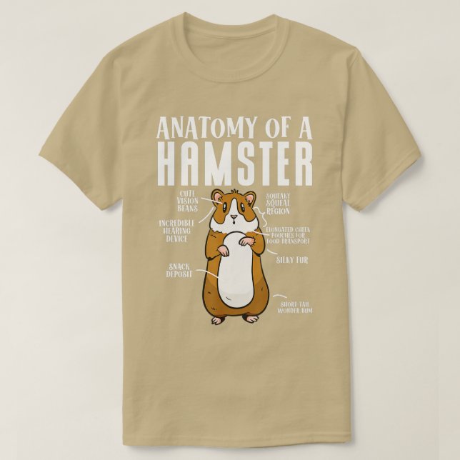 Hamster Älskare anatomi i en hamster T Shirt (Design framsida)