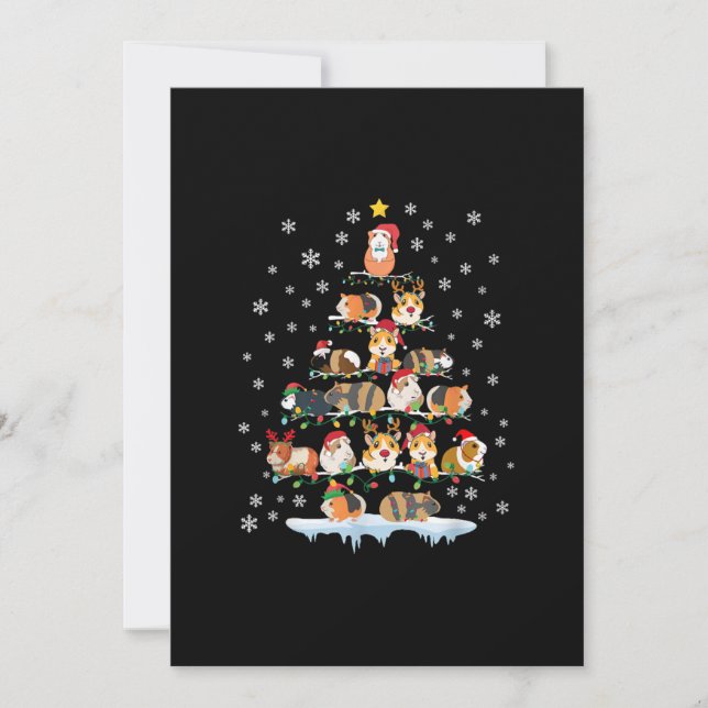 Hamster Älskare Julgran Guinea Grisar Gift Meddelande (Framsida)