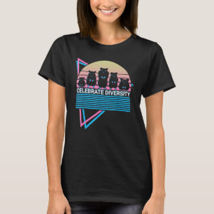 Hamster Älskare Retro Celebrate Diversity T Shirt