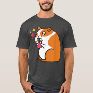 Hamster Älskare söt bubbelte Hamster T Shirt