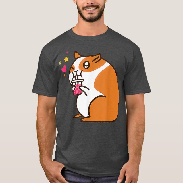 Hamster Älskare söt bubbelte Hamster T Shirt (Framsida)