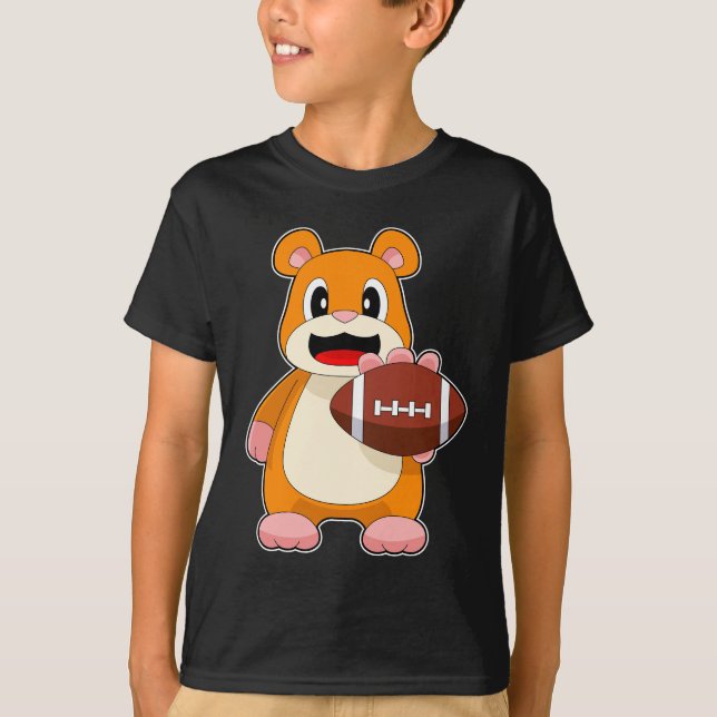 Hamster American Football Sports T Shirt (Framsida)