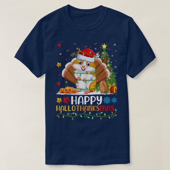 Hamster Animal Lover Funny Lycklig Hamster HelloTh T Shirt (Design framsida)