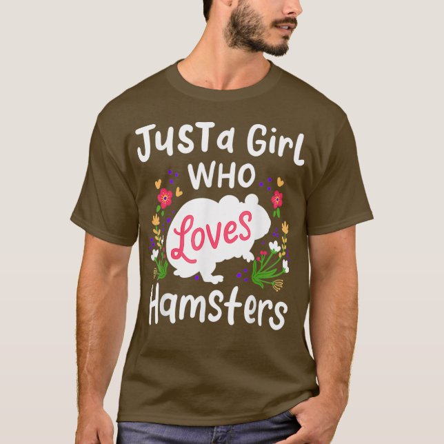 Hamster är bara en flicka som Kärlek Hamsters Cute T Shirt (Framsida)